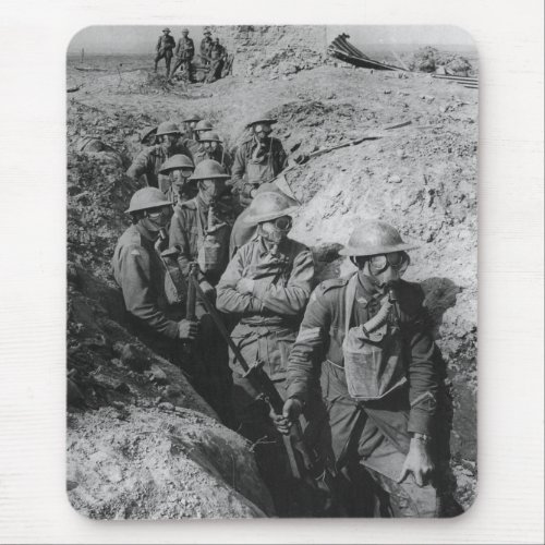 Australian Infantry Wearing Small Box Respirators Mouse Pad