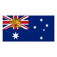 Australian Iranian Lion and Sun Heritage Flag