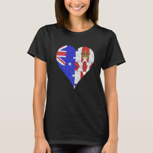 Australian Irish Flag Heart T-Shirt