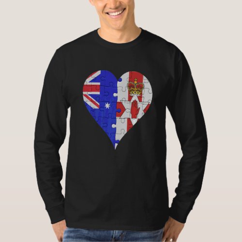 Australian Irish Flag Heart T_Shirt
