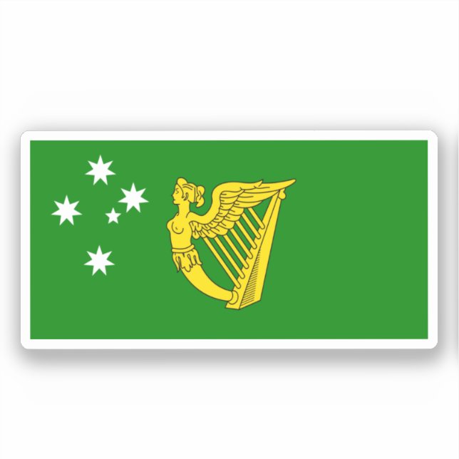 Australian Irish-heritage flag Sticker (Front)
