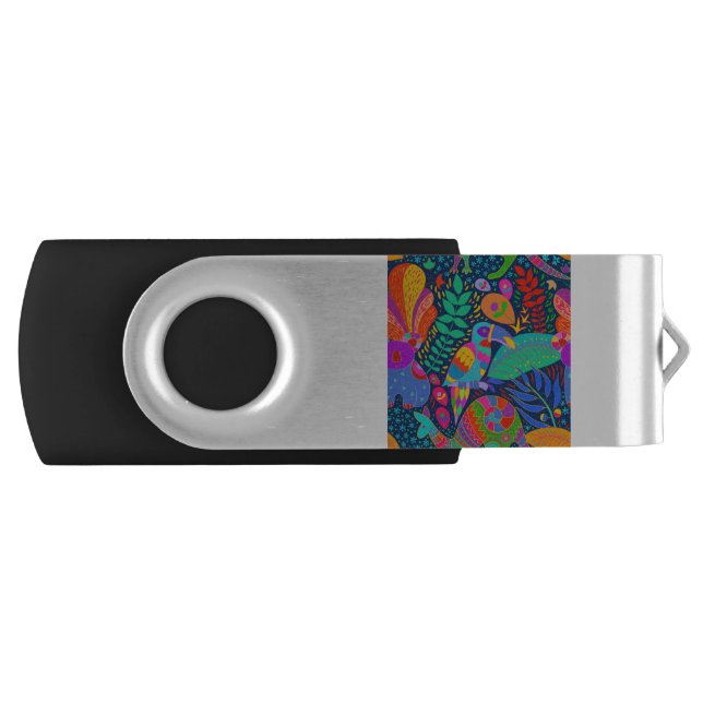 Australian Jungle Parrot Kangaroo Koala Flash Drive (Front)