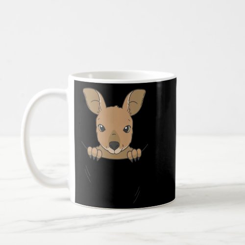 Australian Kangaroo Baby In Bag Animal Children  Coffee Mug