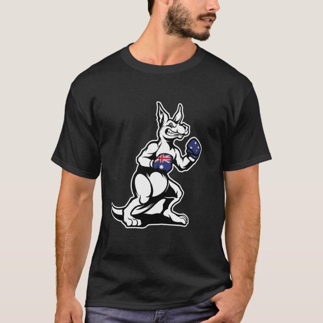 Australian Kangaroo Boxing Gloves Aussie Sporting  T-Shirt (Front)