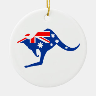Australian Kangaroo Ceramic Ornament