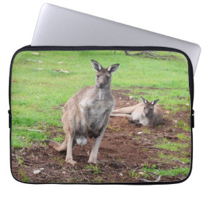Australian Kangaroo Couple, Laptop Sleeve