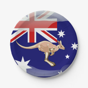 Australian kangaroo paper plates