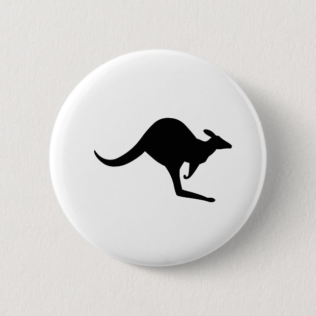 Australian Kangaroo Pinback Button (Front)