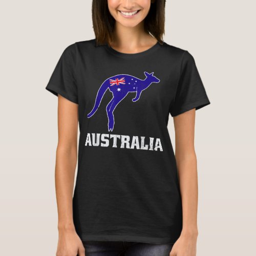 Australian Kangaroo Shirt Australia Flag Souvenir