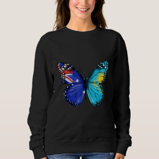 Australian Kazakhstani Flag Butterfly Sweatshirt