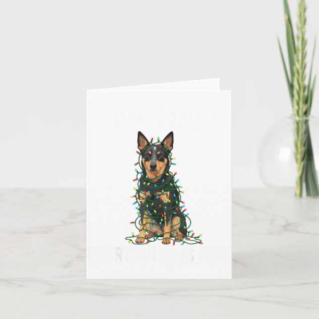 Australian Kele Christmas I'm Fine Everything Is F Card (Front)