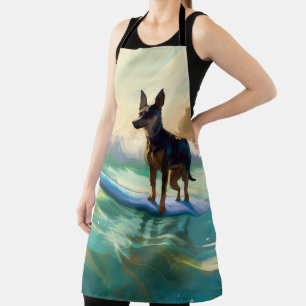 Australian Kelpie Beach Surfing Painting Apron