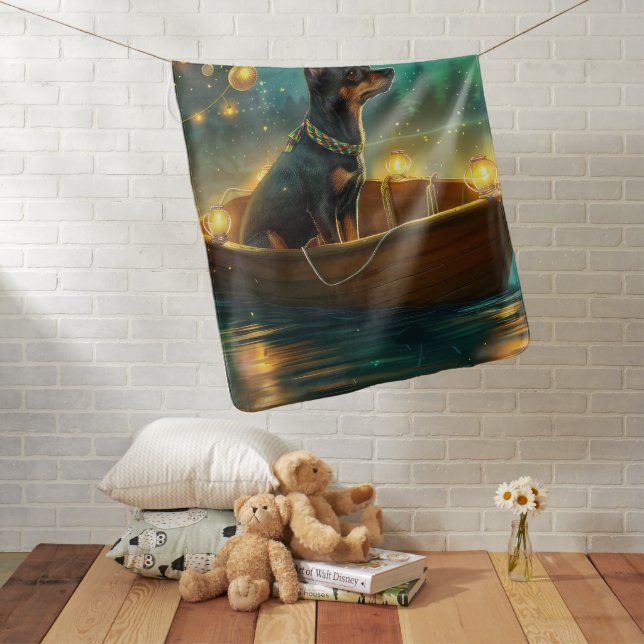 Australian Kelpie Christmas Festive Voyage Baby Blanket (In Situ)