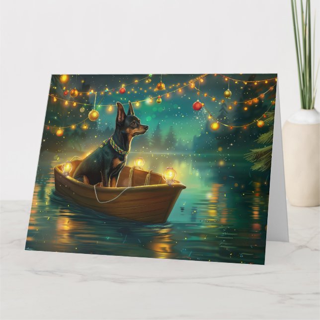 Australian Kelpie Christmas Festive Voyage Card (Front)
