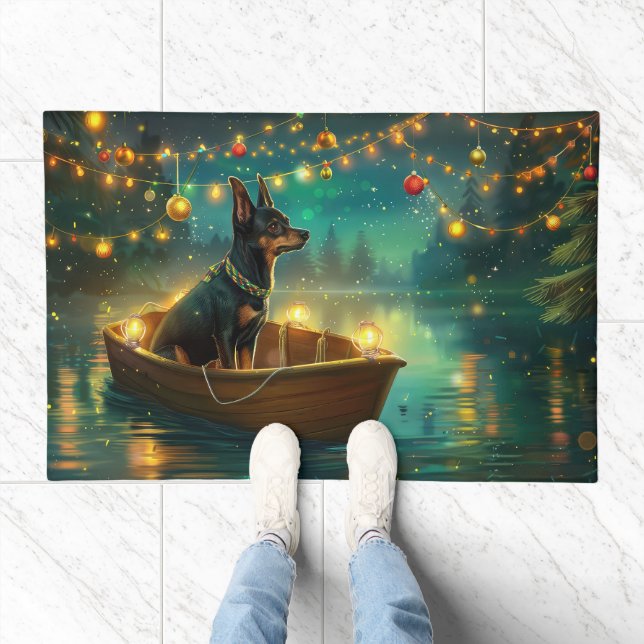 Australian Kelpie Christmas Festive Voyage Doormat (Indoor)
