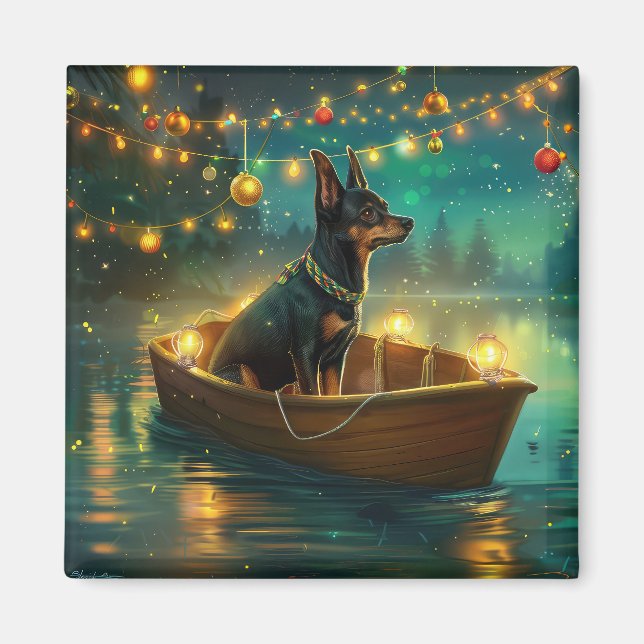 Australian Kelpie Christmas Festive Voyage Magnet (Front)