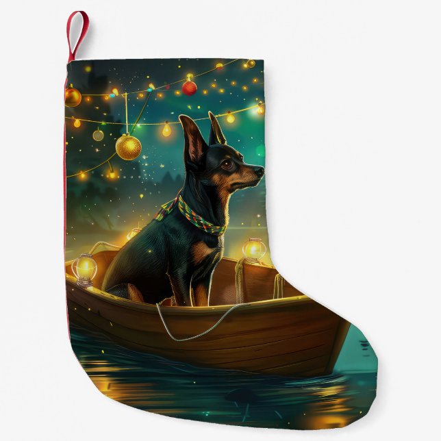 Australian Kelpie Christmas Festive Voyage Small Christmas Stocking (Front)