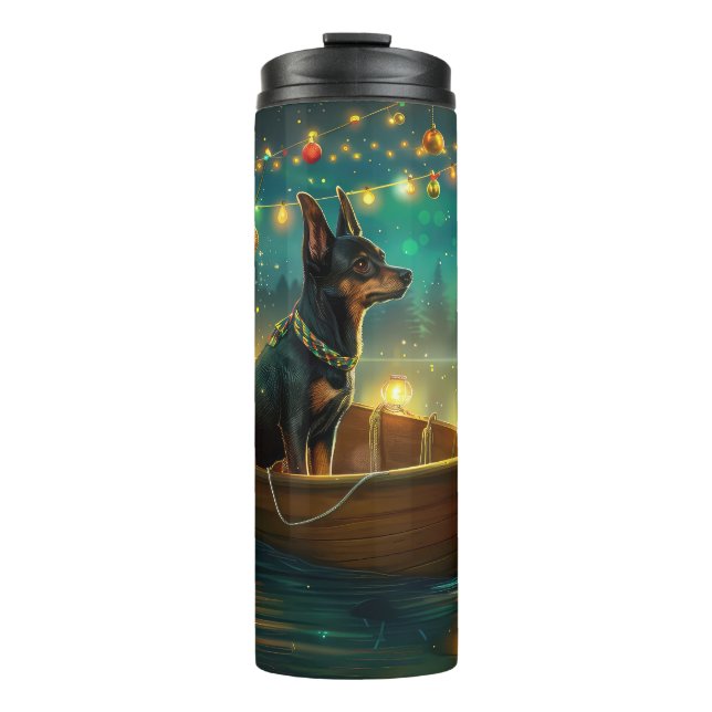 Australian Kelpie Christmas Festive Voyage Thermal Tumbler (Front)