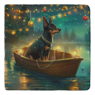 Australian Kelpie Christmas Festive Voyage Trivet