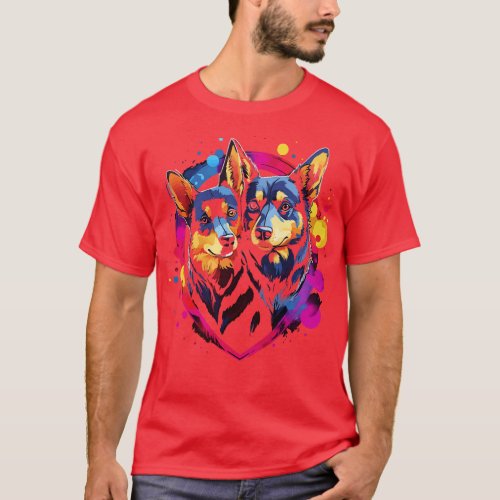 Australian Kelpie Couple Valentine T_Shirt