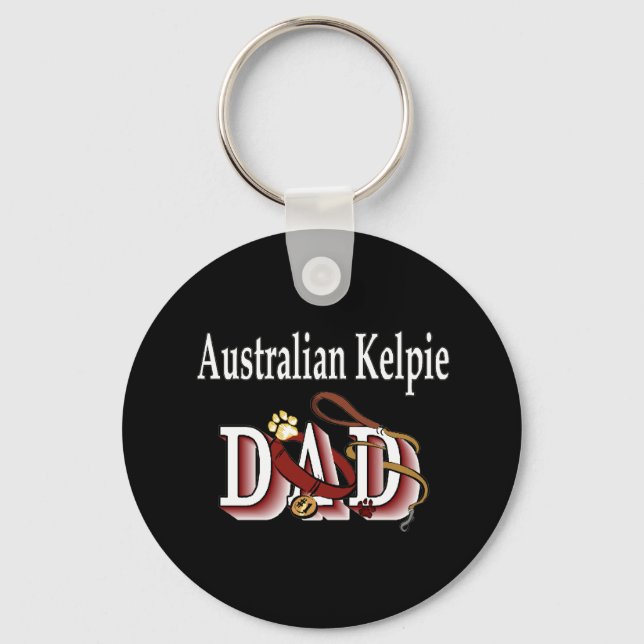 australian kelpie dad Keychain (Front)
