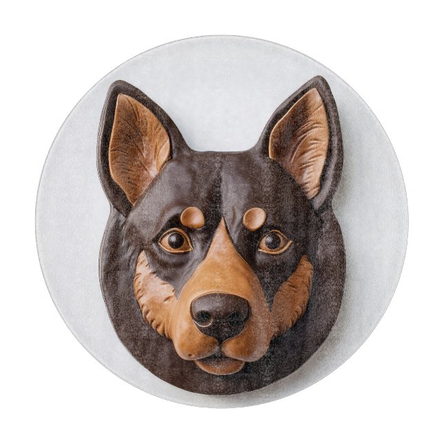 Australian Kelpie Dog 3D Inspired Cutting Board (Front)
