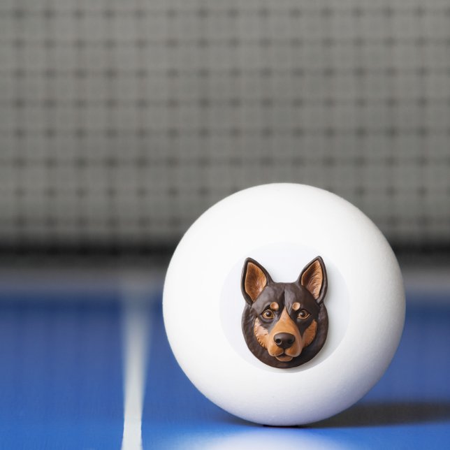 Australian Kelpie Dog 3D Inspired Ping Pong Ball (Net)