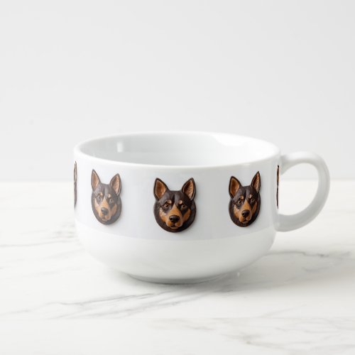 Australian Kelpie Dog 3D Inspired Soup Mug