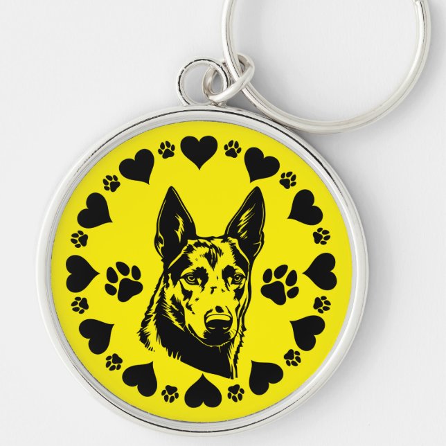 Australian Kelpie Dog  Keychain (Front)