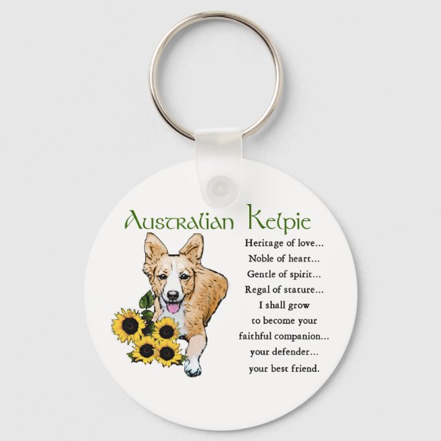 Australian Kelpie Gifts Keychain (Front)