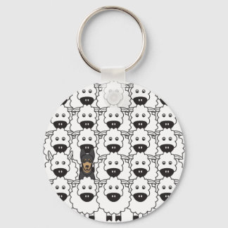Australian Kelpie in the Sheep Keychain