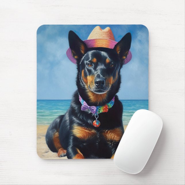 Australian Kelpie on Beach,dog lovers summer gift  Mouse Pad (With Mouse)
