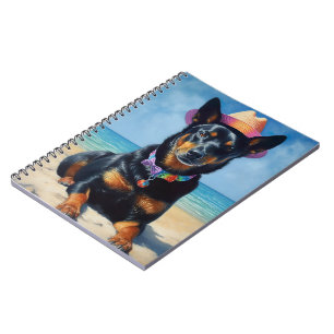 Australian Kelpie on Beach,dog lovers summer gift Notebook
