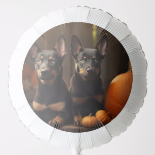 Australian Kelpie Puppy Autumn Delight Pumpkin Balloon