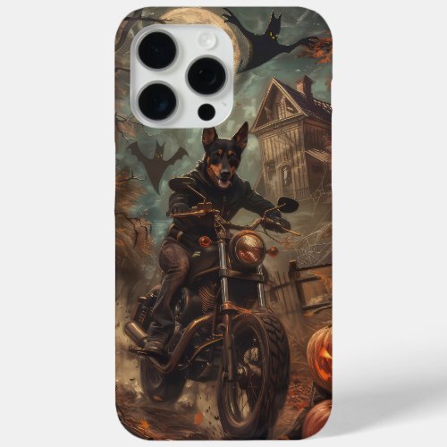 Australian Kelpie Riding Motorcycle Halloween  iPhone 15 Pro Max Case