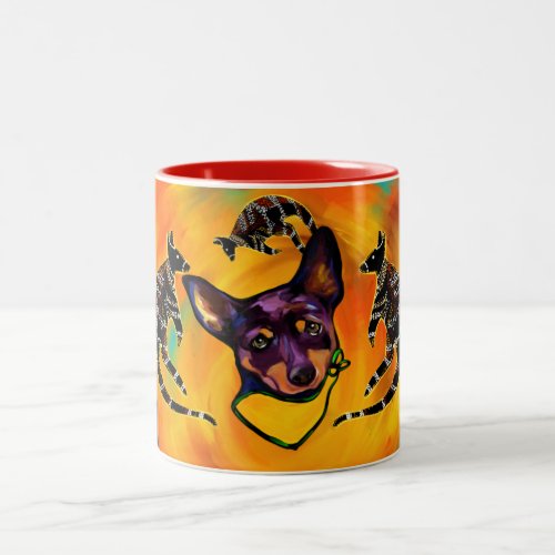 AUSTRALIAN KELPIE  Two_Tone COFFEE MUG