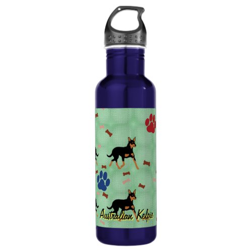 Australian Kelpie Water Bottle