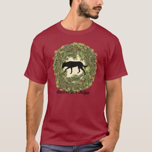 Australian Kelpie Wreath T_Shirt