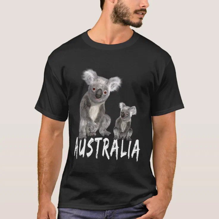 Australian Koala Bear Cuddly Kola Marsupial Animal T-Shirt | Zazzle