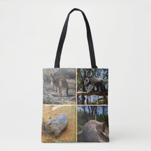 Australian Koala Kangaroo Quokka Wombat Tote Bag