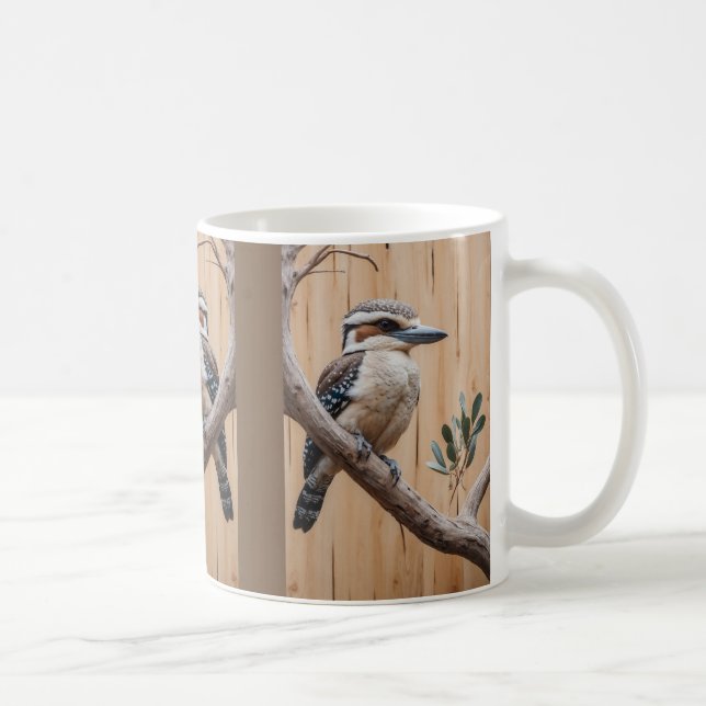 Australian Kookaburra in a Tree Wildlife Art Coffee Mug (Right)