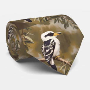 Australian Kookaburra Painting, Neck Tie