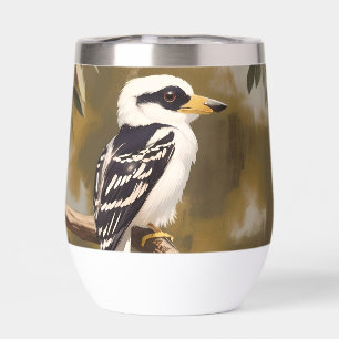 Australian Kookaburra Painting, Thermal Wine Tumbler
