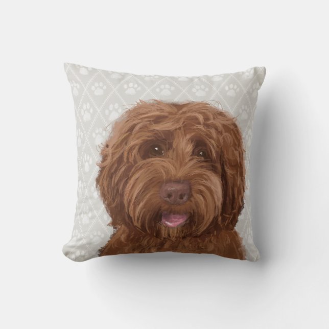 Australian Labradoodle / Goldendoodle Pillow (Front)