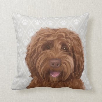 Australian Labradoodle / Goldendoodle Pillow by LabradoodleLove at Zazzle