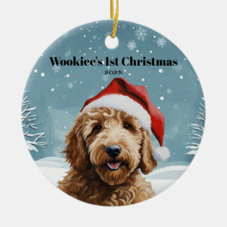 Australian Labradoodle Holiday Ceramic Ornament