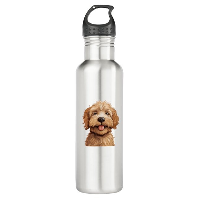 Australian Labradoodle Stainless Steel Water Bottle (Front)