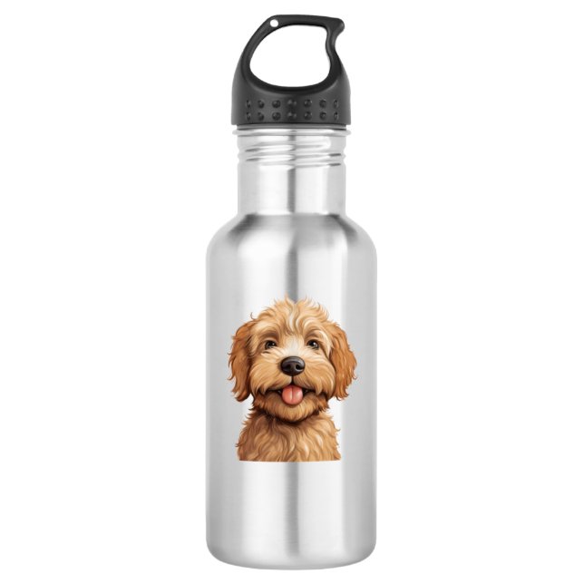 Australian Labradoodle Stainless Steel Water Bottle (Front)
