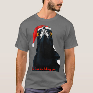 Australian Magpie Christmas Art T-Shirt