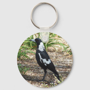 Australian Magpie Key Ring